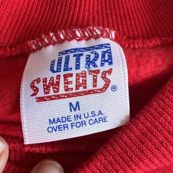 Vintage Ultra Sweats Christmas Sweatshirt Dear Santa I Want It All Light Up Sz M - Picture 4 of 11